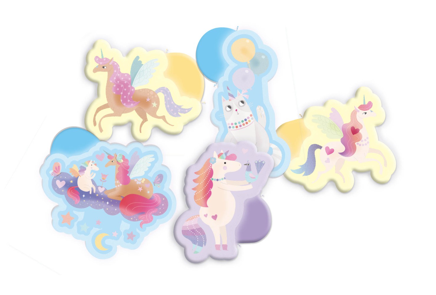 POCHETTE DE GOMMETTES - LICORNES PHOSPHO POCHETTE DE GOMMETTES - LICORNES PHOSPHO