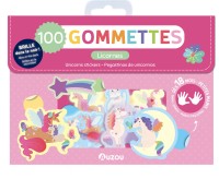 Pochette de gommettes - licornes phospho