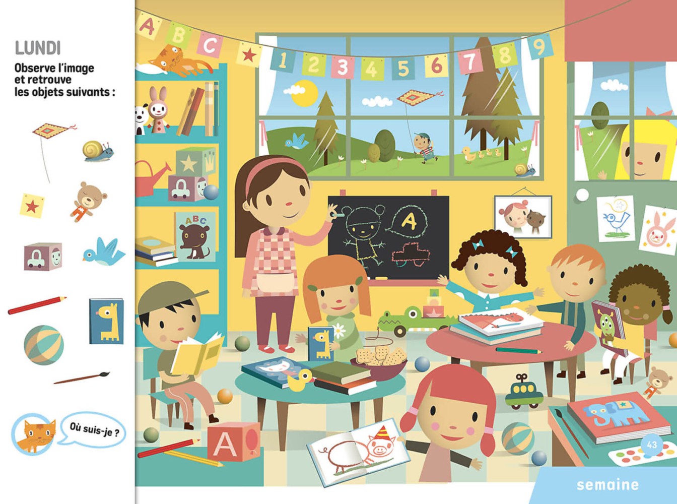 Bloc-notes cherche et trouve - À la maternelle