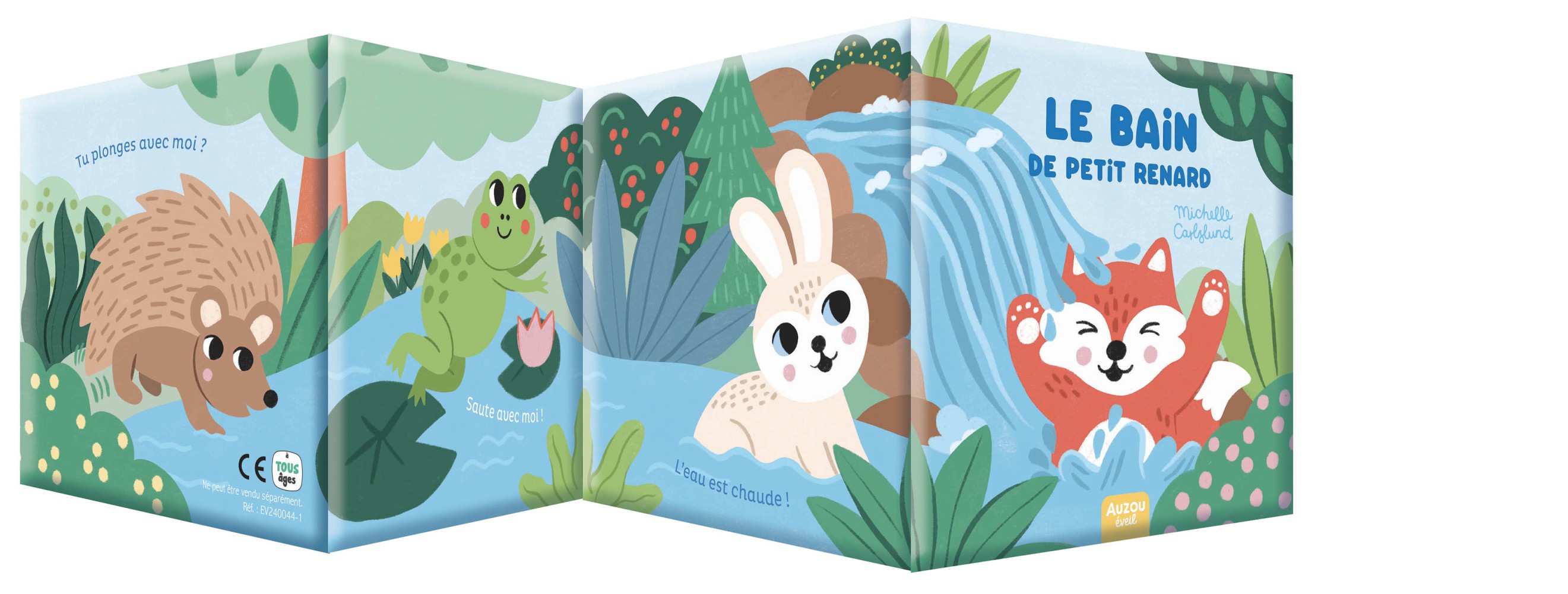 LE BAIN DE PETIT RENARD - UN COFFRET AVEC UN LIVREDE BAIN ET 2 JOUETS DECLIPSABLES !