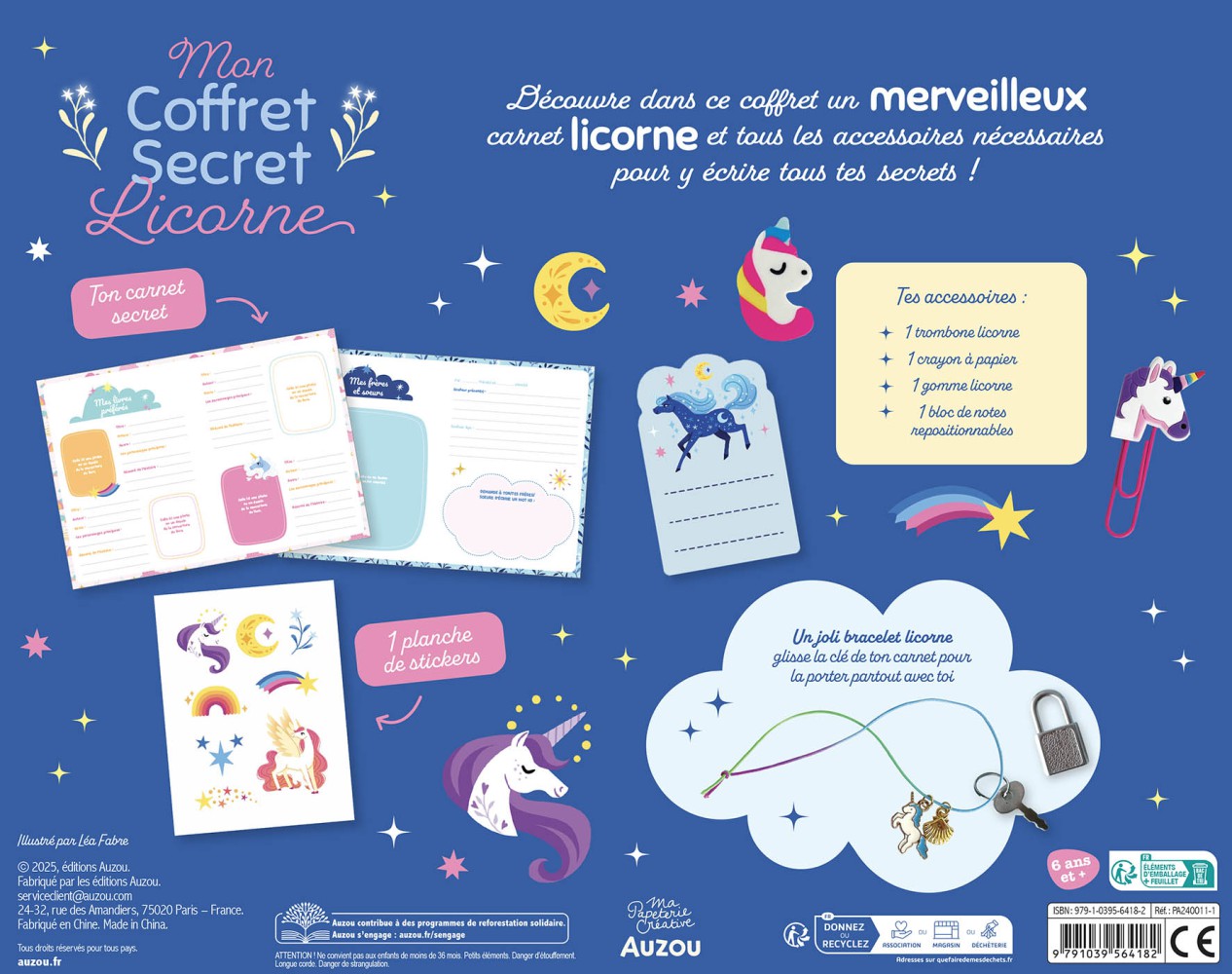 Mon coffret de papeterie licornes