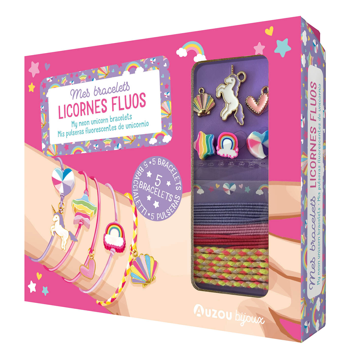 MES BRACELETS FLUO LICORNES