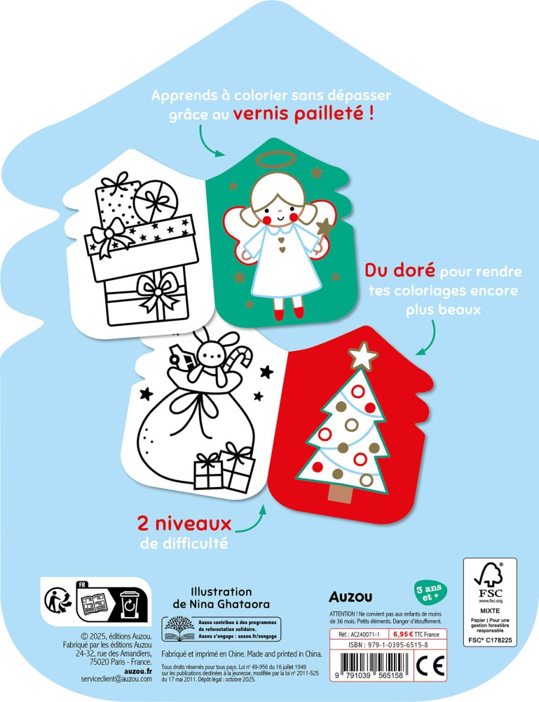 JE COLORIE SANS DEPASSER - NOEL - AVEC DU DORE ! JE COLORIE SANS DEPASSER - NOEL - AVEC DU DORE !