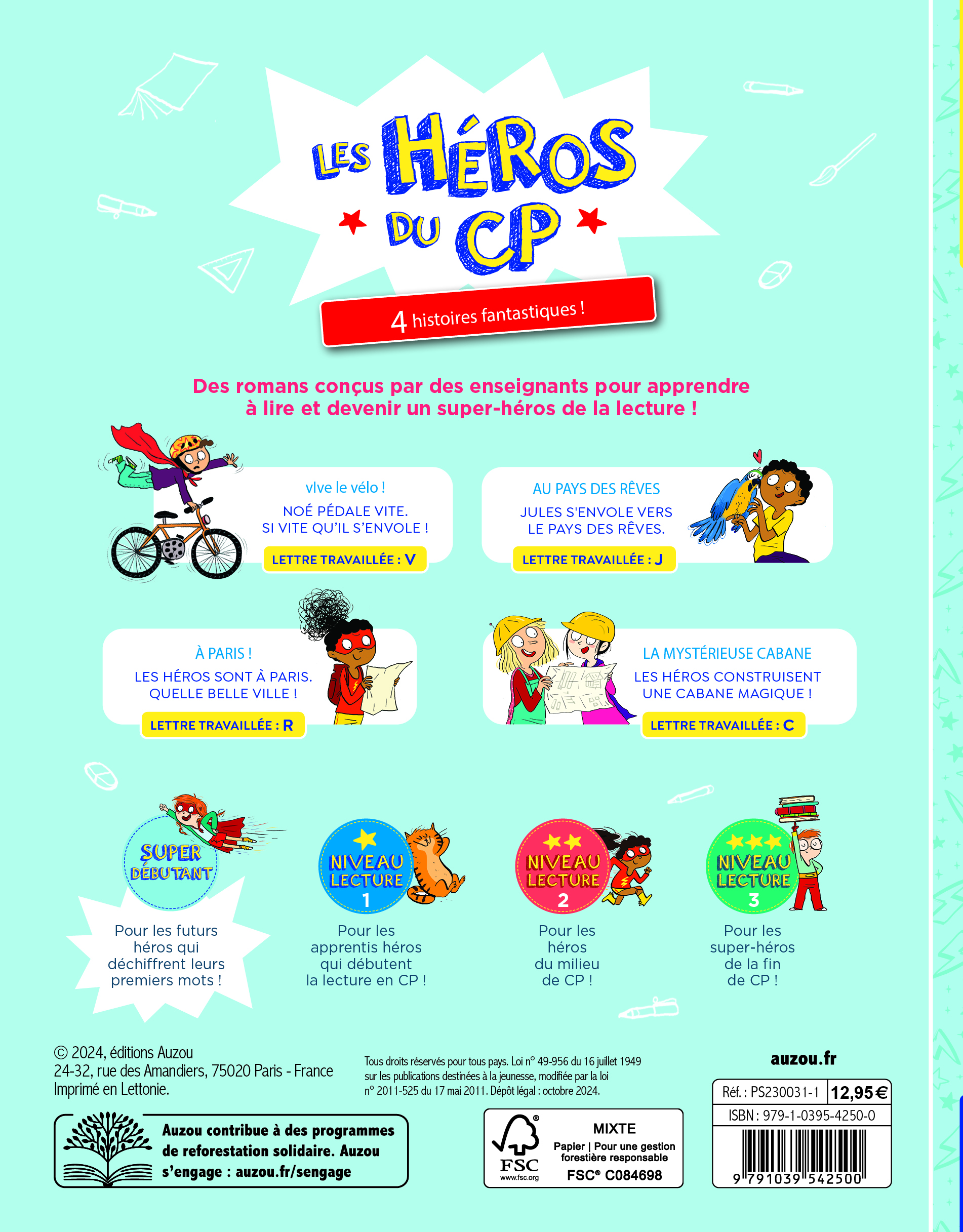 LES HEROS DU CP - SUPER DEBUTANT - 4 HISTOIRES FANTASTIQUES
