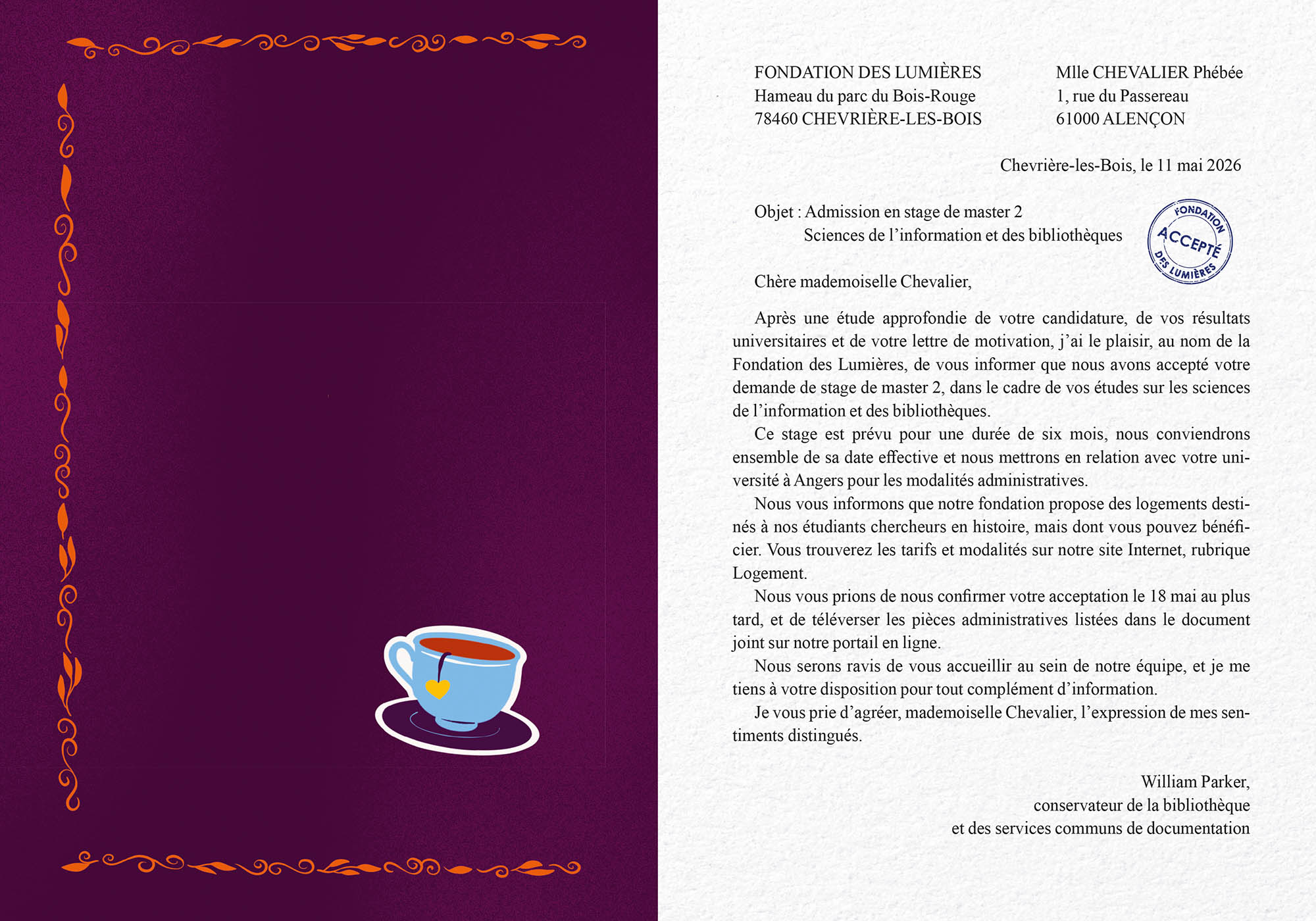 FALL IN LOVE - UN JOUR, UNE LETTRE 