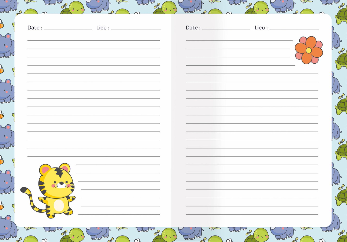 Mon carnet secret - Porte-clé Tigre