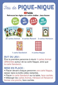 JEU DE PIQUE-NIQUE JEU DE PIQUE-NIQUE