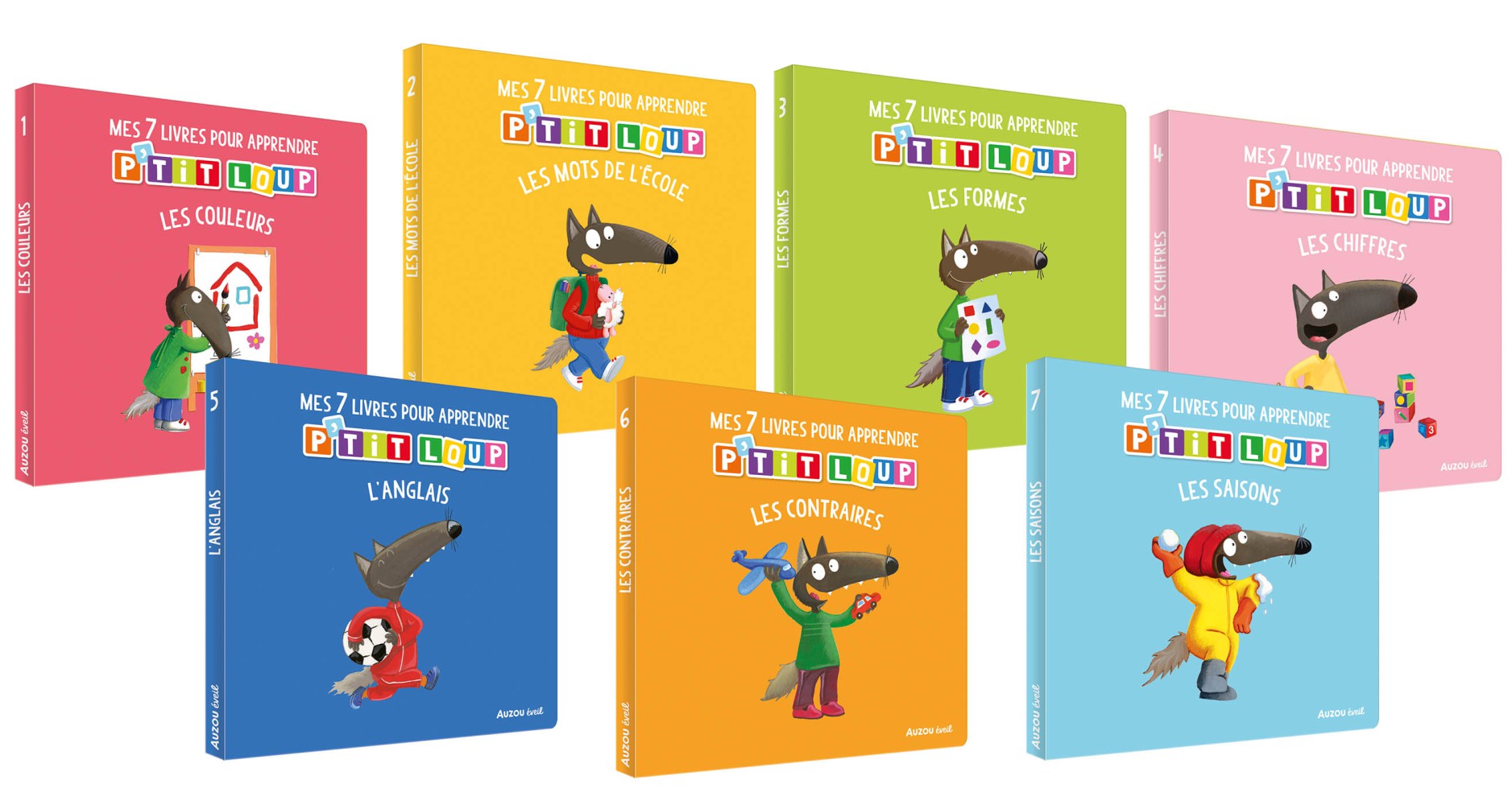 Bibliothèque P'tit Loup - Mes 7 Livres Pour Apprendre