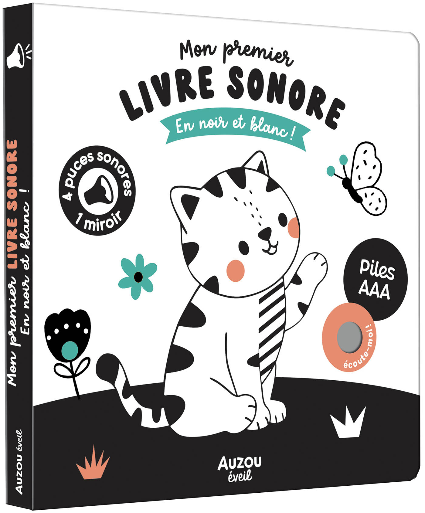 Mon premier livre sonore (en noir et blanc) - Bonjour bébé !