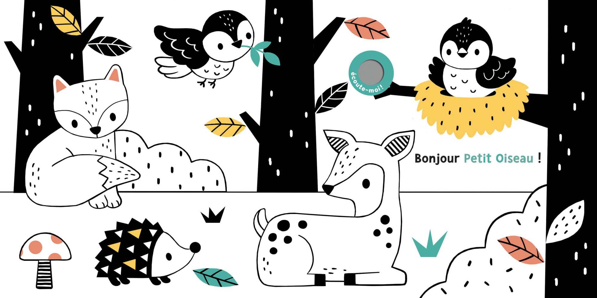 Mon premier livre sonore (en noir et blanc) - Bonjour bébé !