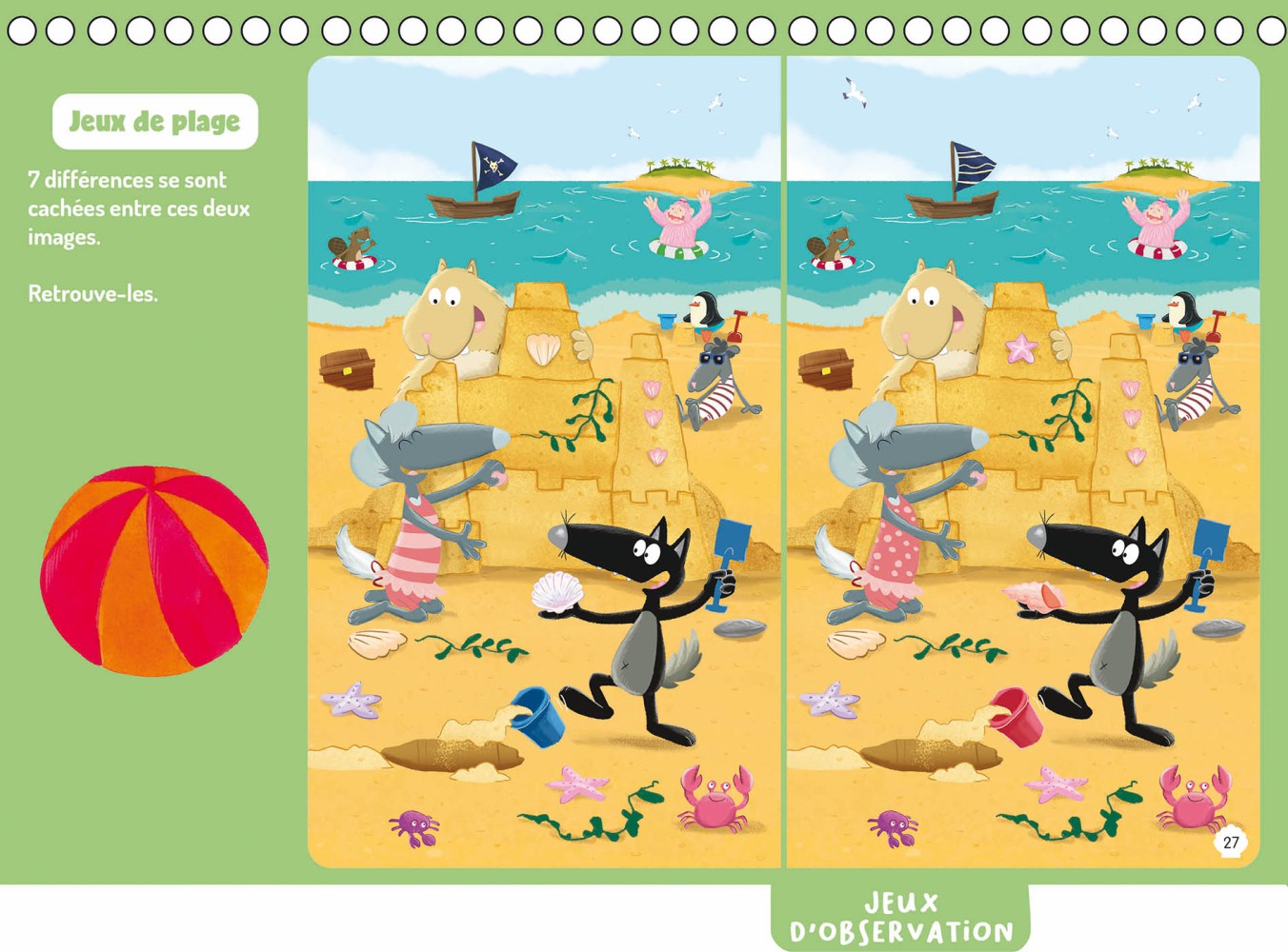 Mes Jeux Effaçables Loup - À Travers Les Océans !