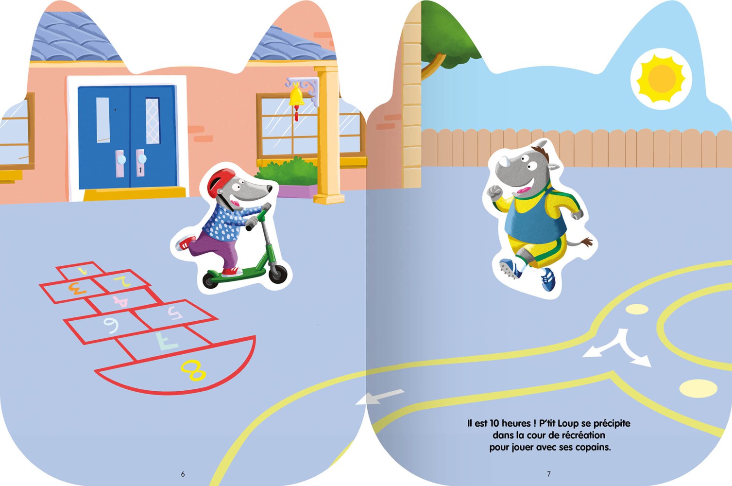 P'tit Loup - Mon Histoire En Autocollants - L'école