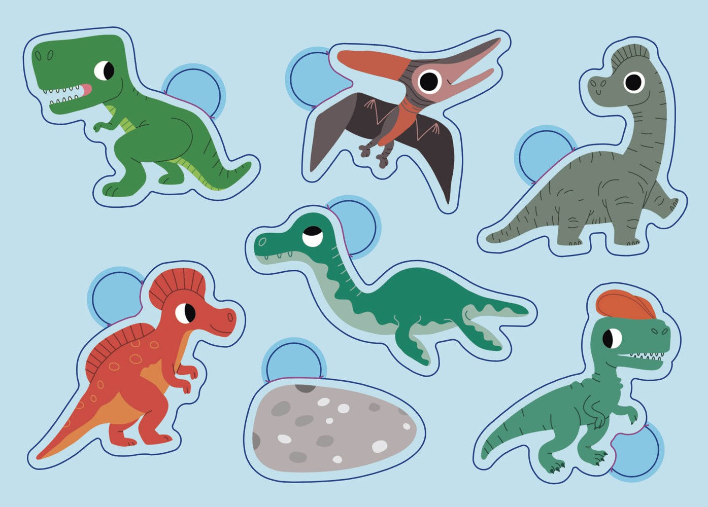 NE 100 gommettes - dinosaures