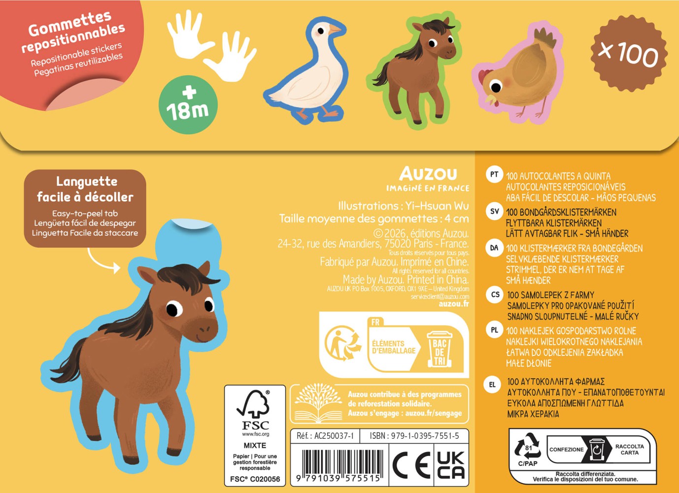 NE 100 gommettes - La ferme