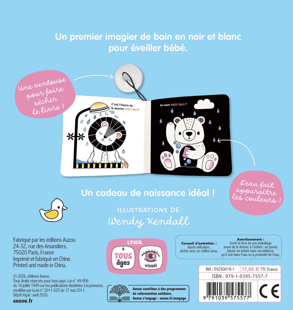 Mon premier livre de bain magique - En noir et blanc !
