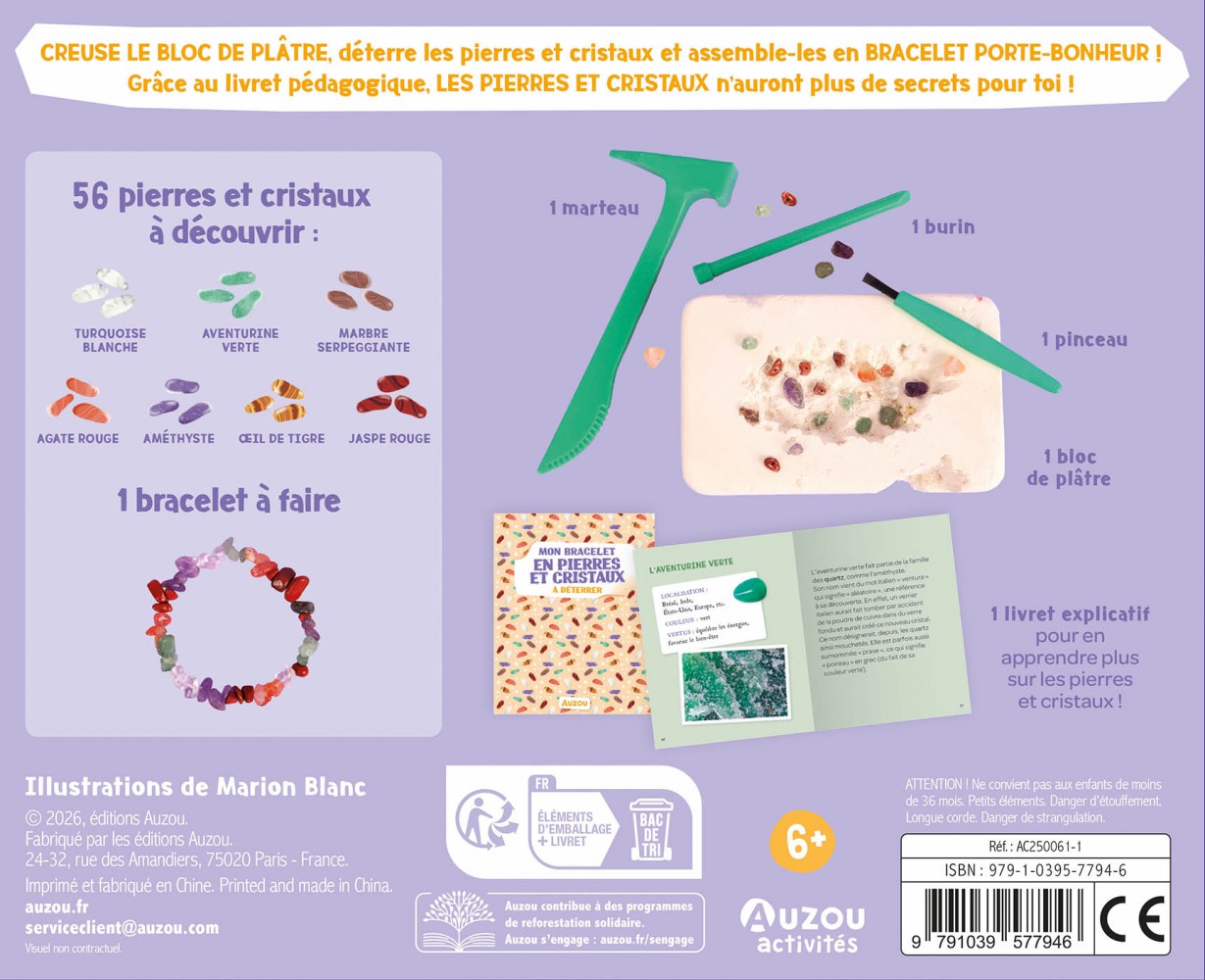 Mes bracelets en pierres et cristaux à déterrer