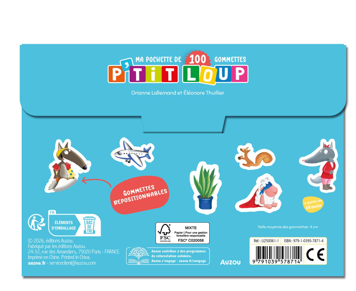 Ma pochette 100 gommettes P