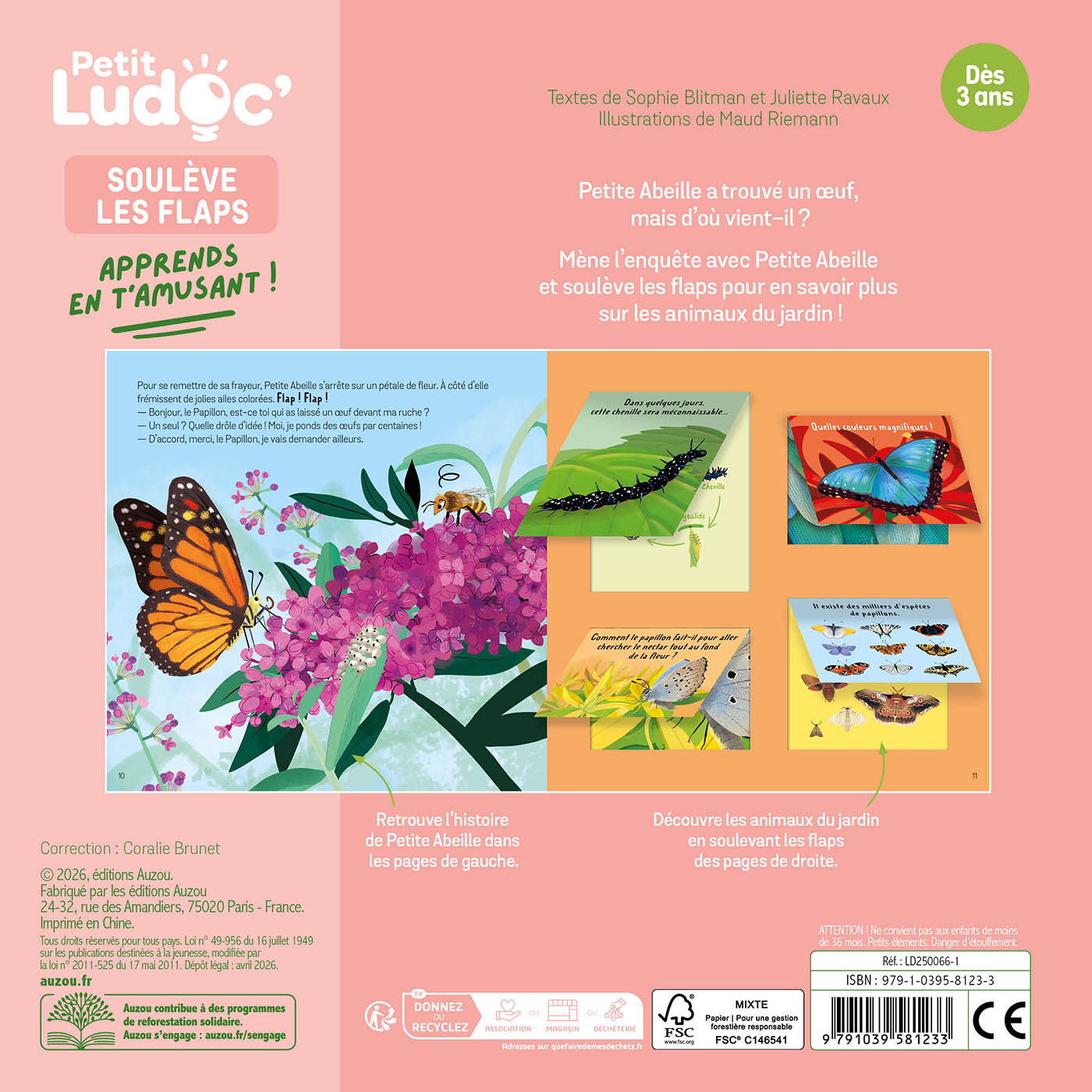 LES ANIMAUX DU JARDIN - SOULEVE LES FLAPS (PETIT LUDOC)