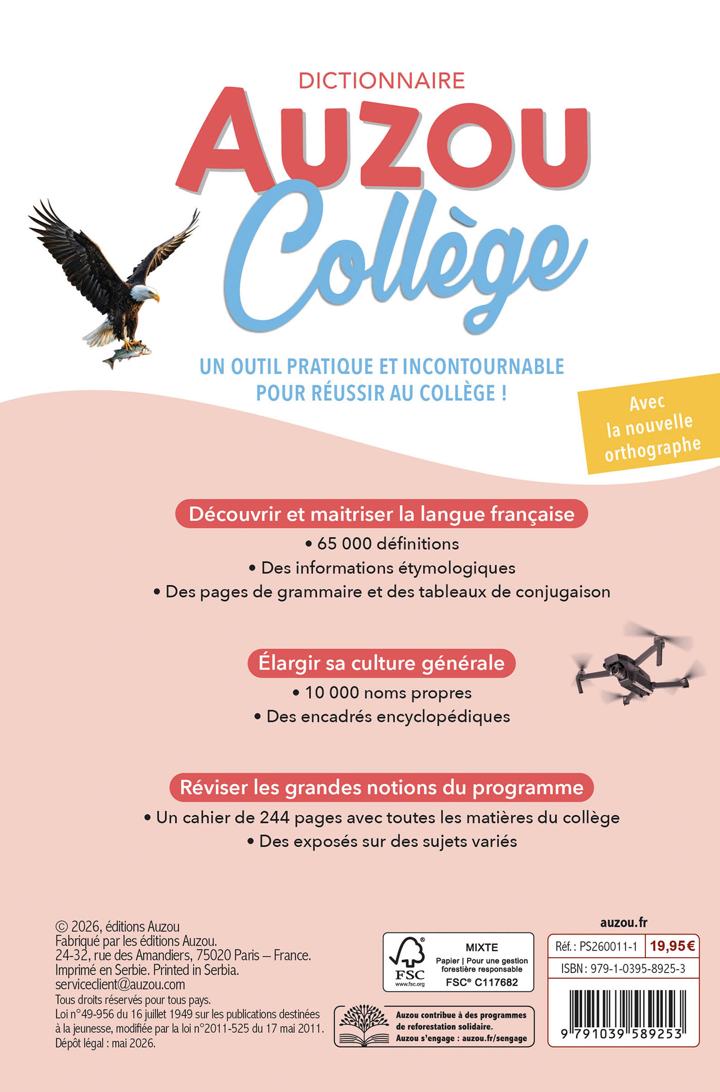 DICTIONNAIRE AUZOU COLLEGE 2026