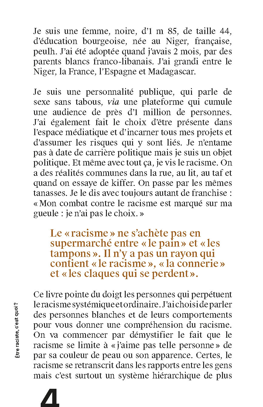ETRE RACISTE, C