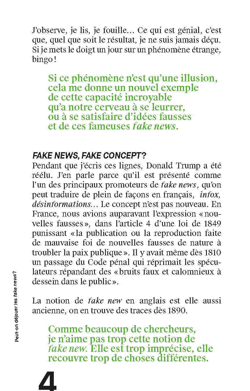 PEUT-ON DEJOUER LES FAKE NEWS ?