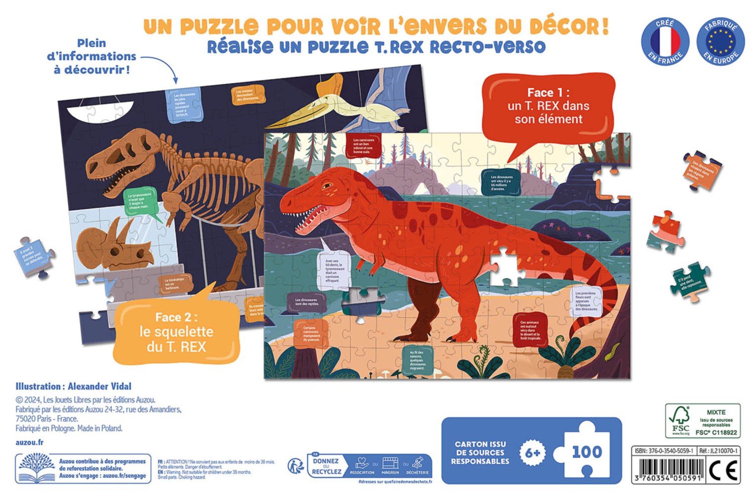 Mon Puzzle Recto-Verso T-Rex Mon Puzzle Recto-Verso T-Rex