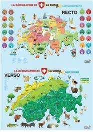 La Géographie De La Suisse : Carte Recto/Verso