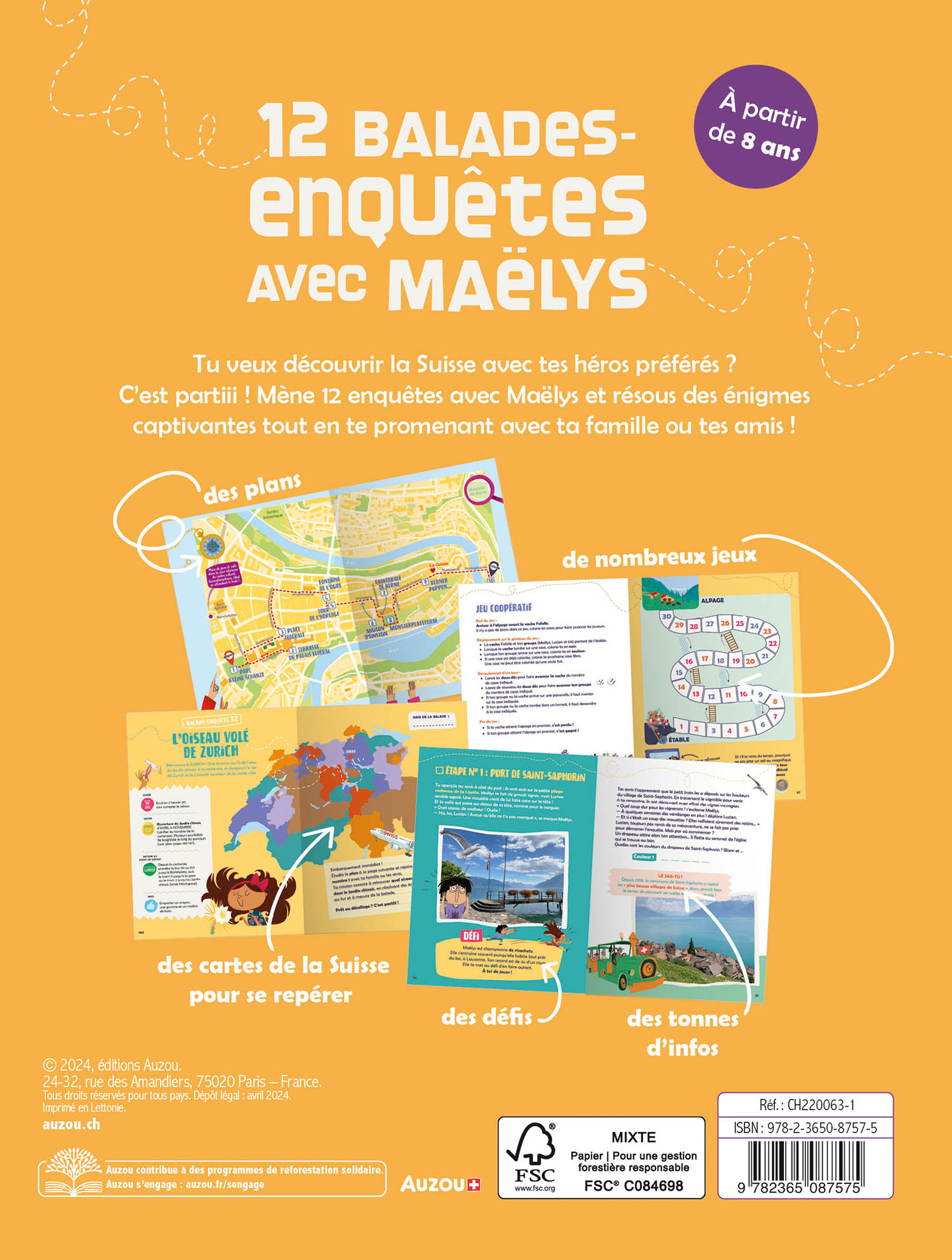 12 Balades-Enquêtes Avec Maëlys : Visite La Suisse En Famille