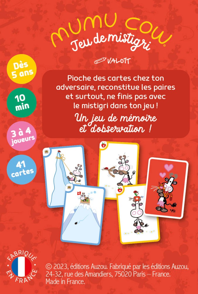 Jeu De Cartes - Jeu De Cartes : Mumu Cow Mistigri Chat Alors !