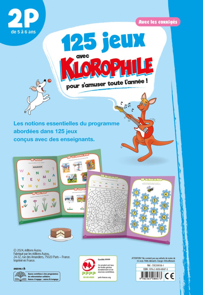 125 Jeux Avec Klorophile Pour S'amuser Toute L'année ! : 2P