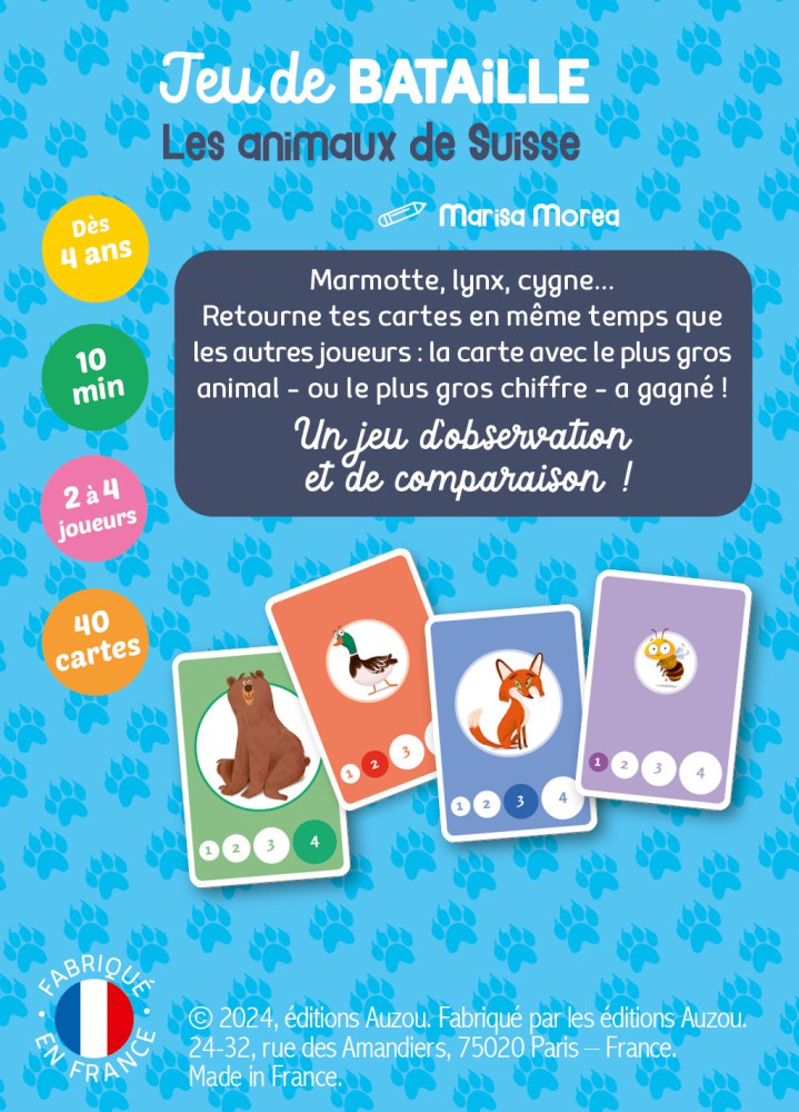 Jeu De Cartes - Jeu De Cartes : Les Animaux De Suisse Bataille