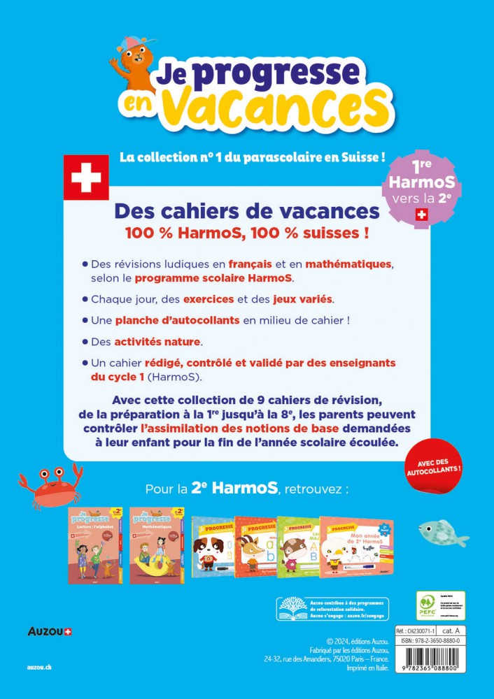 1Re Harmos Vers La 2E : Français, Mathématiques, Avec Des Activités