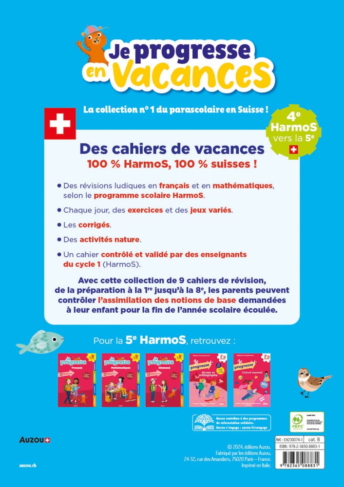 4E Harmos Vers La 5E : Français, Mathématiques, Avec Des Activités Na