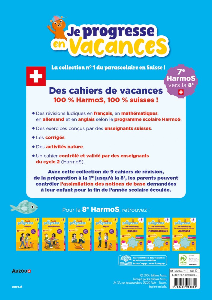 7E Harmos Vers La 8E : Français, Mathématiques, Allemand, Anglais