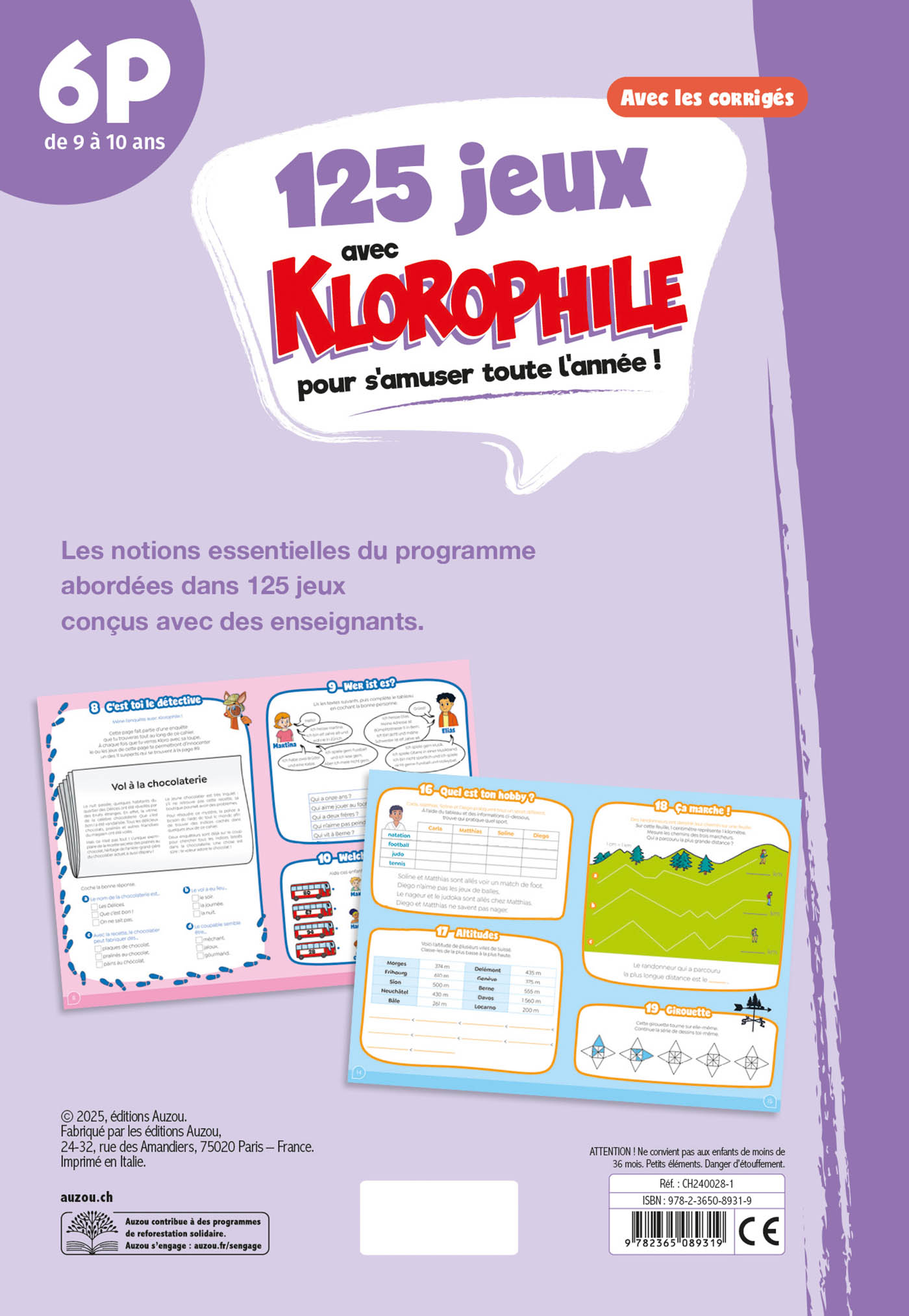 125 Jeux Avec Klorophile - 6P