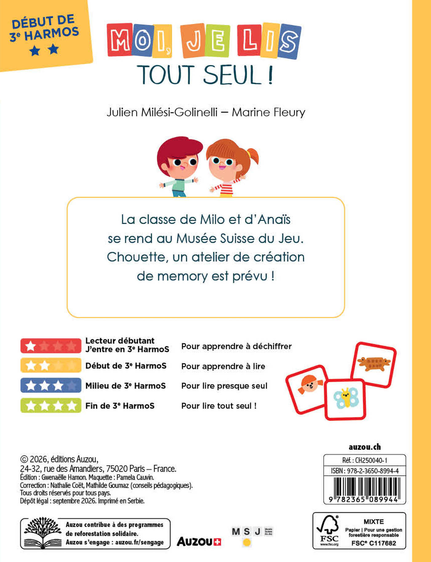 Moi Je Lis Tout Seul - Niveau 2 - Memory Au Musée Suisse Du Jeu