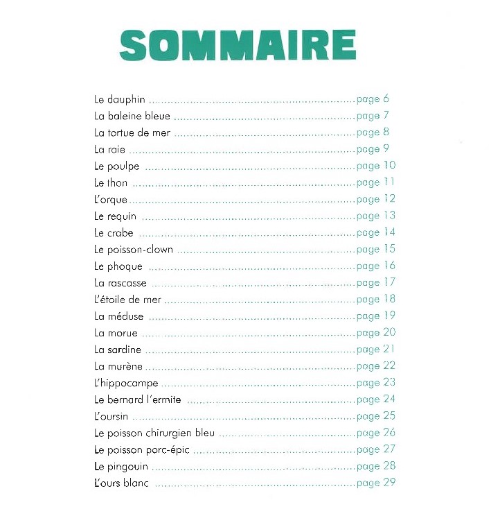 Mon Premier Doc Photo  - Les Animaux De La Mer