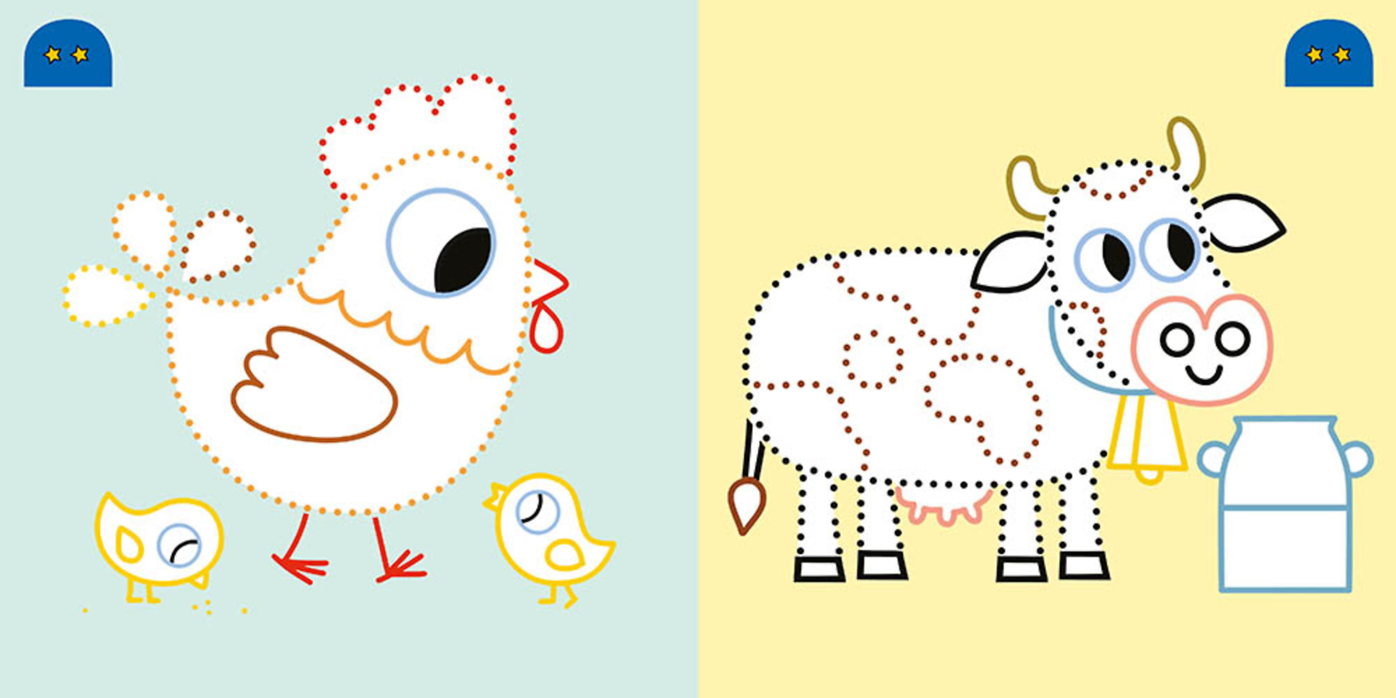 Mes Premiers Coloriages - Points À Relier - La Ferme