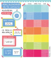 Ma Pochette D'aimants - Calendrier De La Semaine Ma Pochette D'aimants - Calendrier De La Semaine