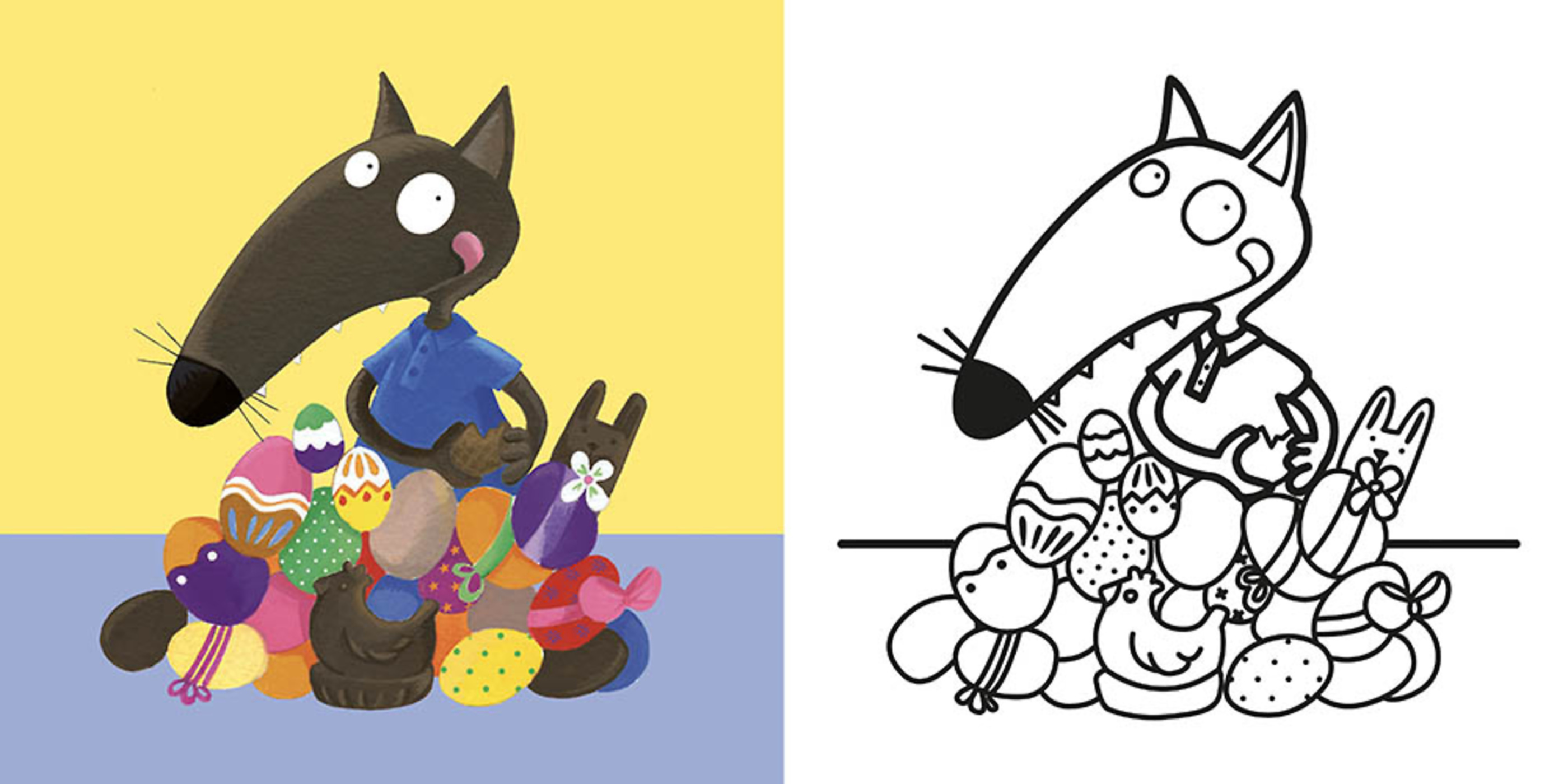 Mes Premiers Coloriages - P'tit Loup - Pâques