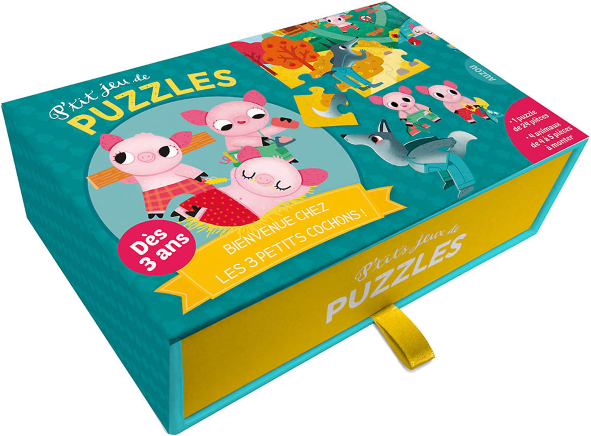 P'tit Jeu De Puzzles - Bienvenue Chez Les 3 Petits Cochons !
