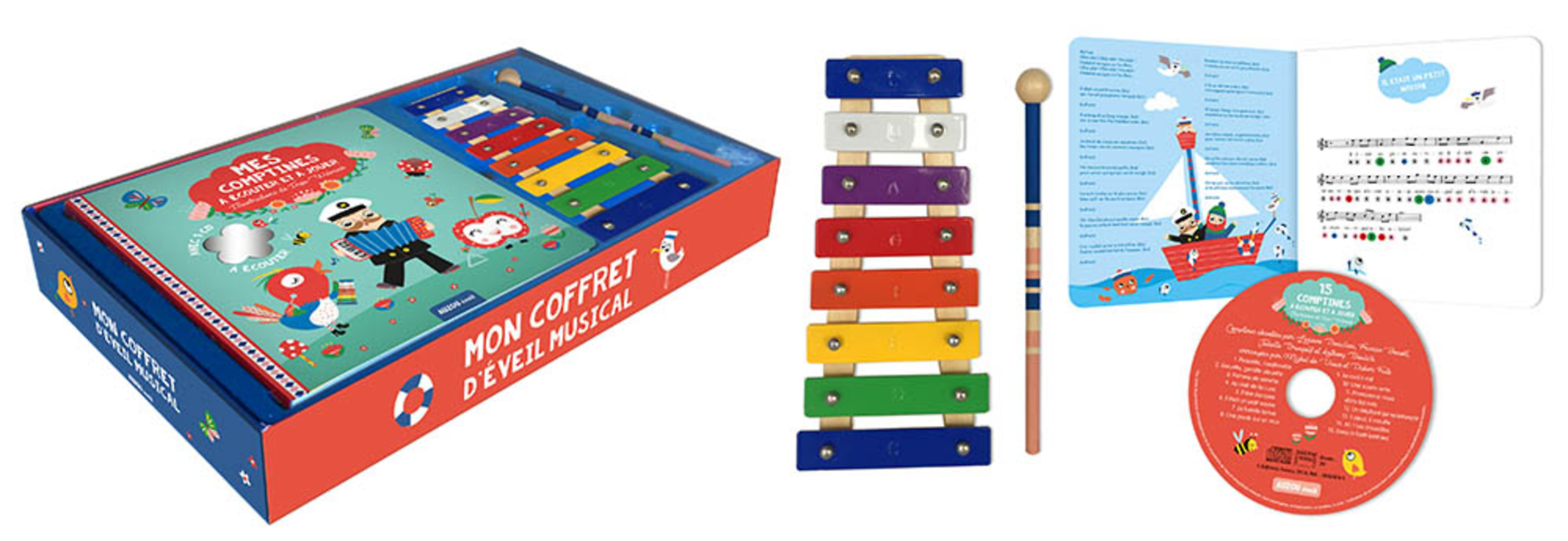 Mon Coffret D'éveil Musical Mes Comptines À Écouter Et À Jouer Avec Un Xylophone