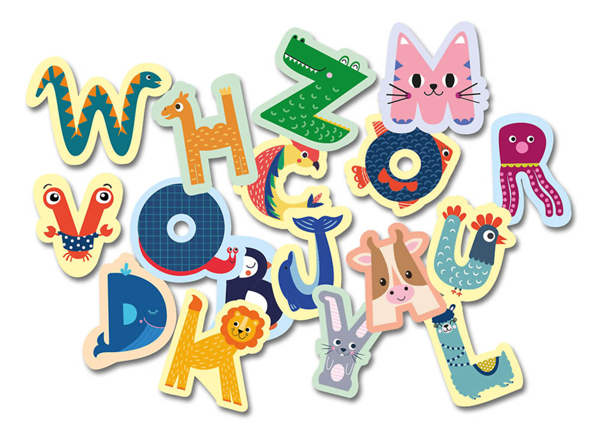 Ma Pochette De 45 Grandes Gommettes - Les Lettres De L'alphabet En Animaux