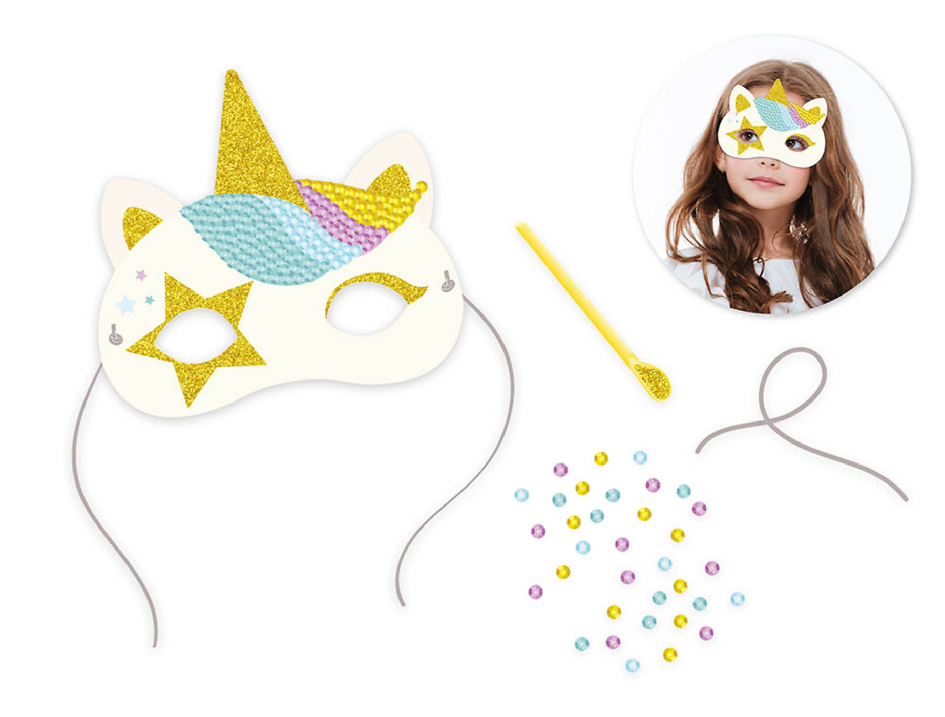 Ma Magnifique Création - Mon Masque De Licorne À Paillettes Et Sequins