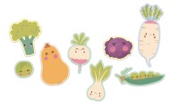 Ma Pochette De 50 Grandes Gommettes - Les Legumes Ma Pochette De 50 Grandes Gommettes - Les Legumes