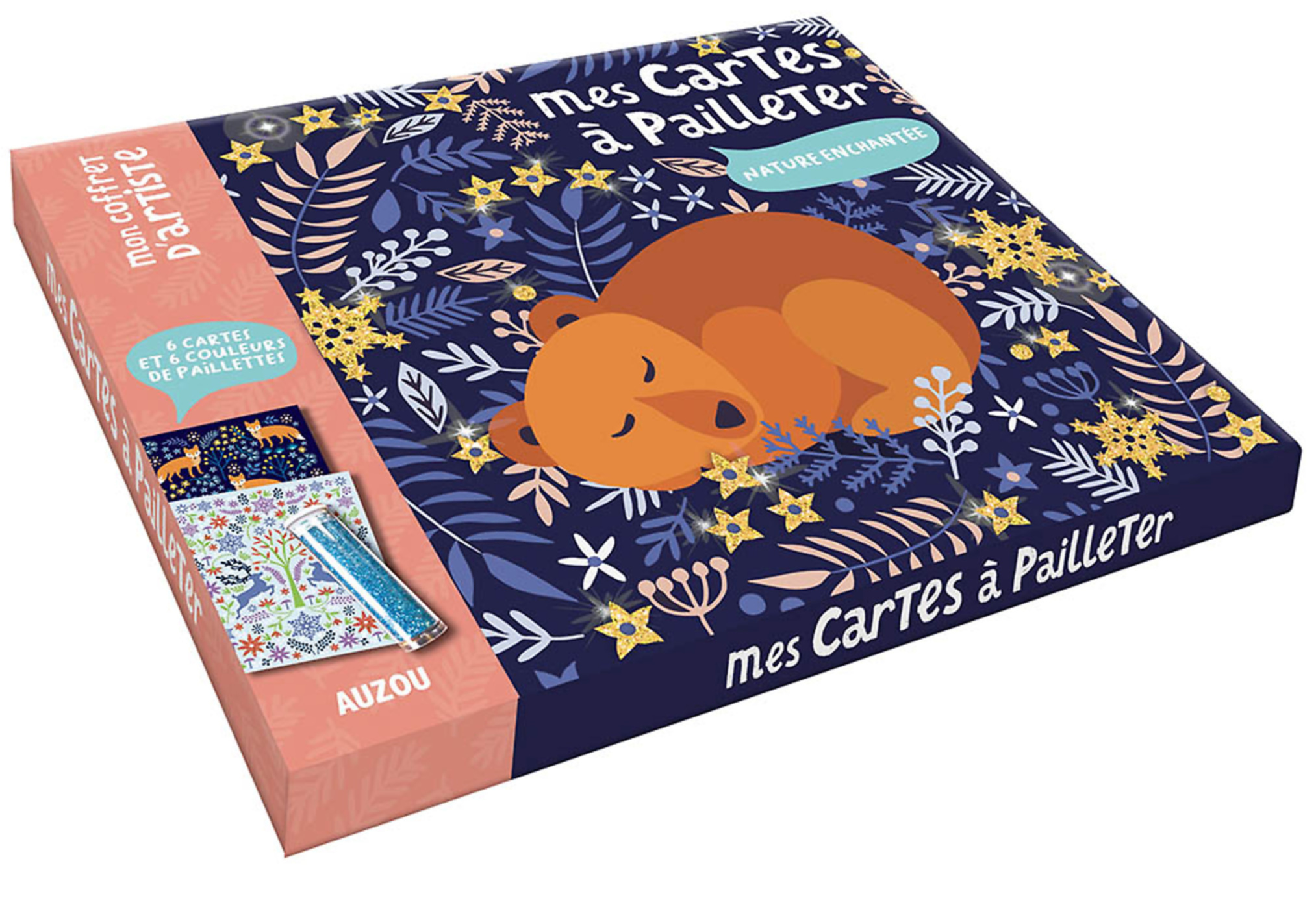 Mon Coffret D'artiste - Mes Cartes À Pailleter - Nature Enchantée