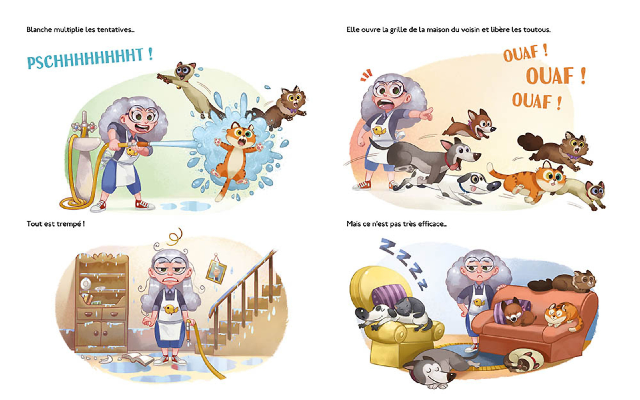Blanche Et Les Chats
