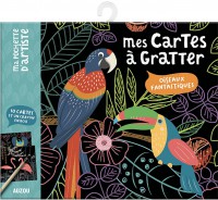 Ma pochette d'artiste - Mes cartes à gratter - Oiseaux fantastiques
