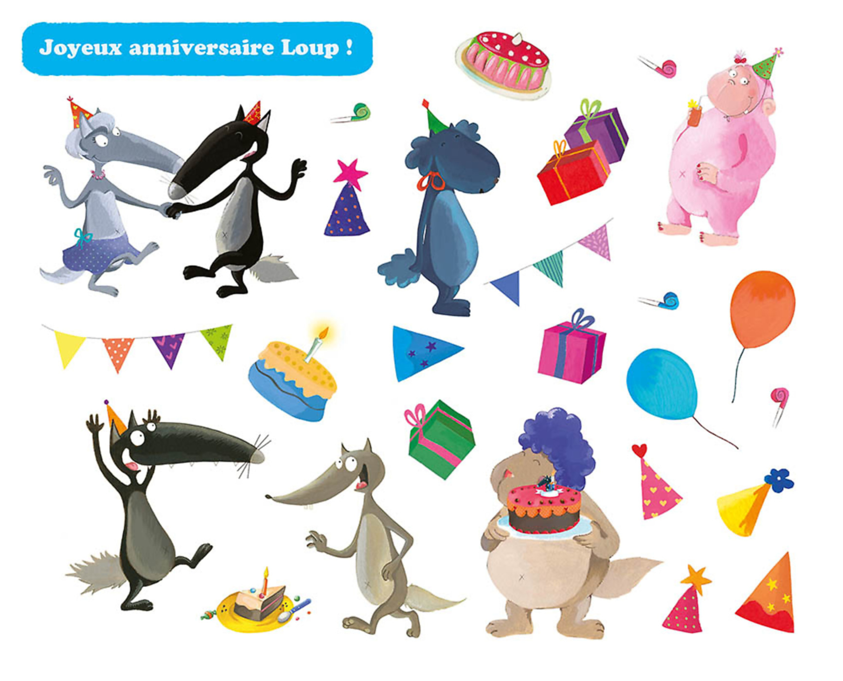 Ma Pochette D'artiste - Ma Pochette D'autocollants Loup - C'est La Fête