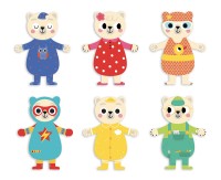 Les Oursons S'habillent - Mes Silhouettes En Bois Les Oursons S'habillent - Mes Silhouettes En Bois